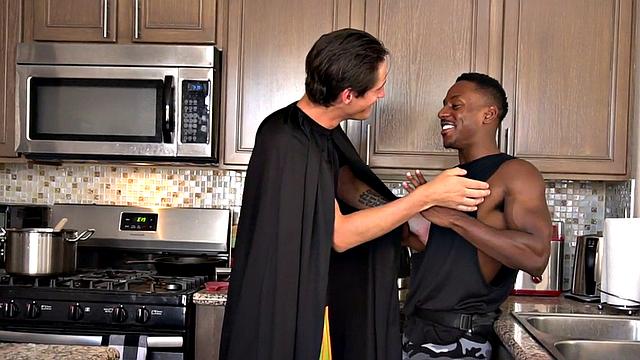 IR rimming cosplay licks black ass of mesmerized hunk