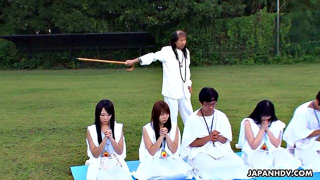 Girls have group sex session with men