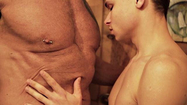 Bottomed daddy ravaged by twink top