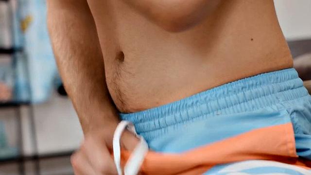 Hung hippie surfer drills dreamy jock