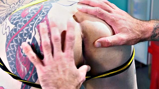 Fisting doctor fucks and fists jock in infirmary 3some