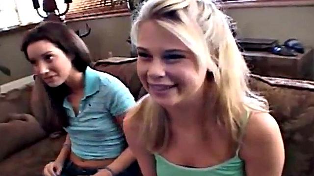 Sexy teen lesbians finger and tease