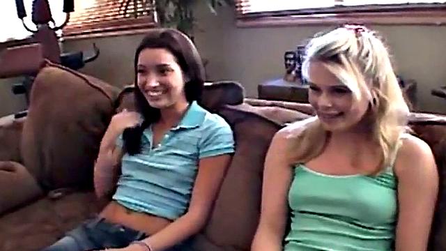 Sexy teen lesbians finger and tease