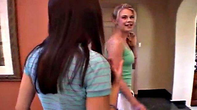 Sexy teen lesbians finger and tease