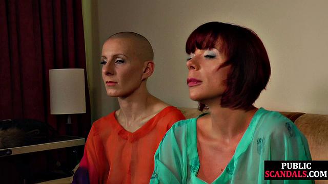 Slut humiliated in public