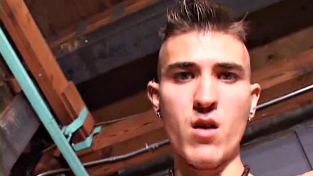 Tyler Ridgestone invites us to join him in a wank. With everyone watching, he strips down and starts to stroke his dick. After some serious stroking Tyler drops a big warm cum load from the rafters.