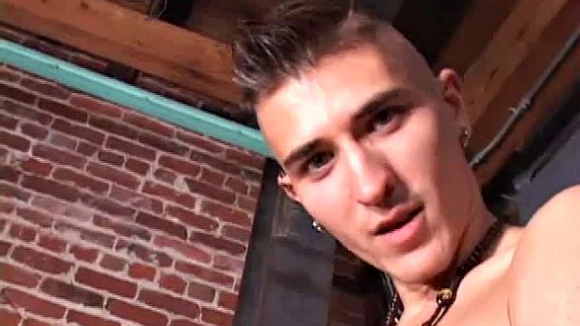 Tyler Ridgestone invites us to join him in a wank. With everyone watching, he strips down and starts to stroke his dick. After some serious stroking Tyler drops a big warm cum load from the rafters.