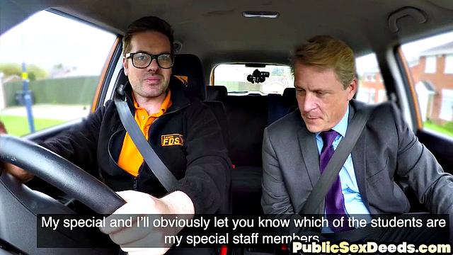 Busty student bounces on dick