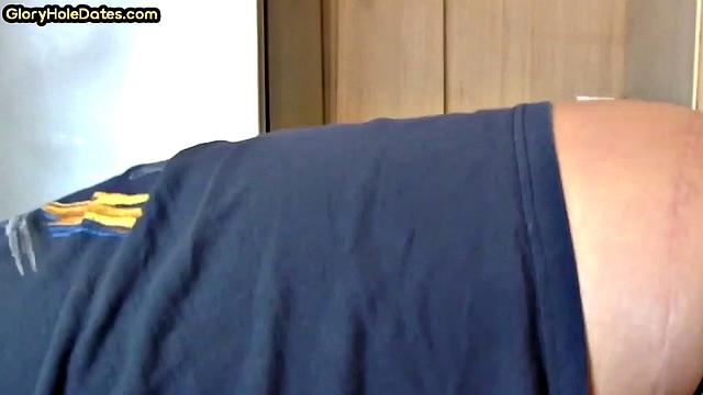 Moustache amateur doggystyled in gloryhole