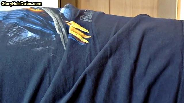 Moustache amateur doggystyled in gloryhole