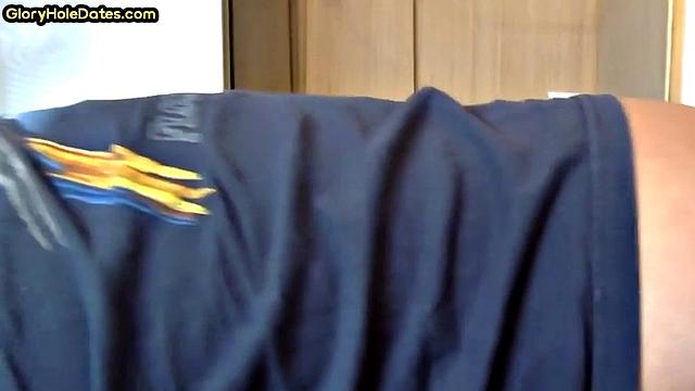 Moustache amateur doggystyled in gloryhole