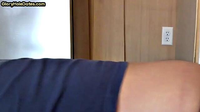 Moustache amateur doggystyled in gloryhole