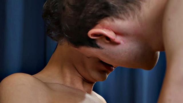 Young Will Sims likes older guys and has always had a thing for Victor, so he decides to see if he can entice the priest. At his desk, Will pulls out his hard and soon the two are kissing passionately.