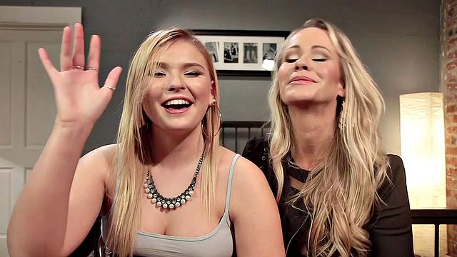 Mature lezdom rides strapon on submissive 21yo