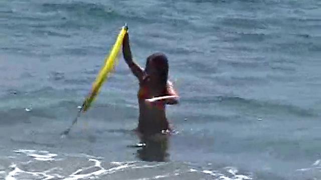 Sweet April Fingers Herself After A Day At the Sea