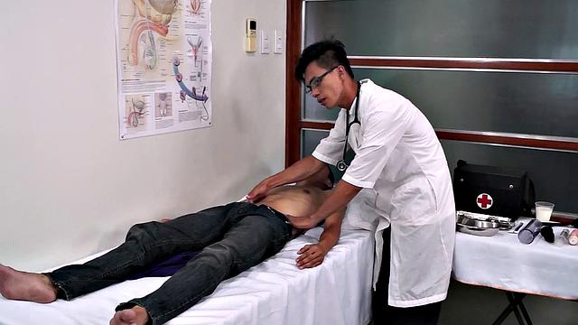 Pervert doctor fucks twink