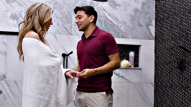 MOMMY'S BOY - MILF Cory Chase Gets Comforted By Stepson After Failing To Fix Plumbing