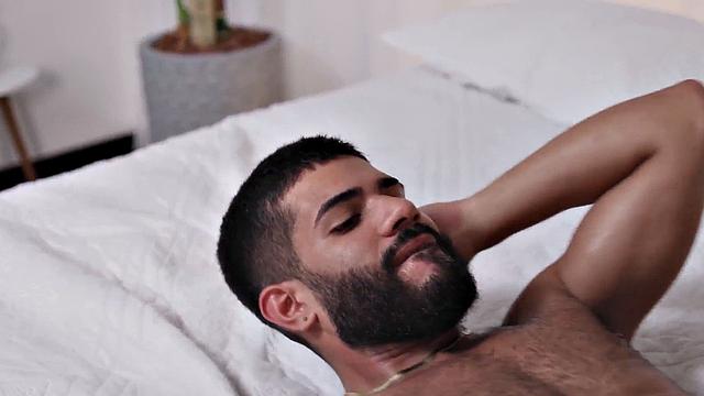 Athletic Latin jock sucks and bounces on cock