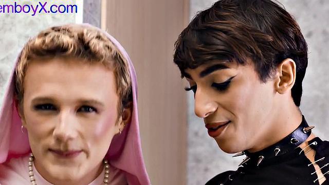 Greedy 21yo threesome barebacked by dominant jock