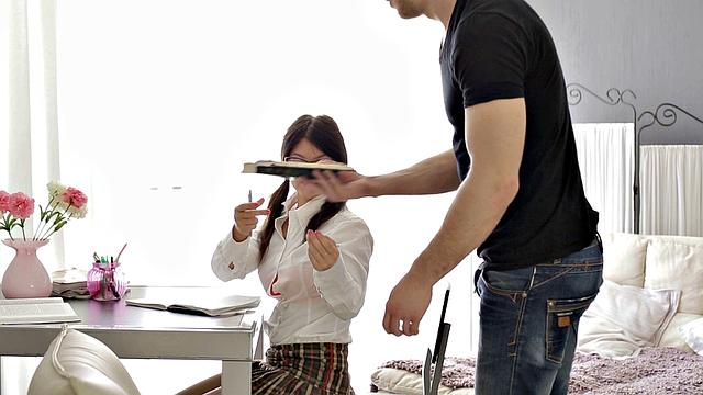 Nerd teen gets fucked