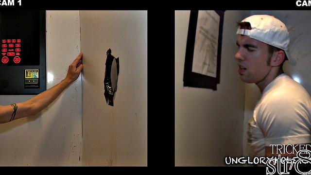 Real straight dude gloryhole sucked by gay until cumshot