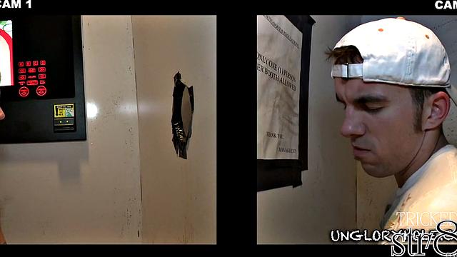 Real straight dude gloryhole sucked by gay until cumshot