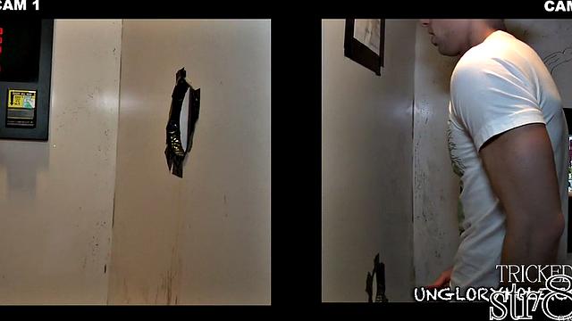 Real straight dude gloryhole sucked by gay until cumshot