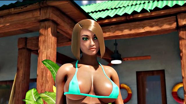 Futa3dX - Hot Babe Gets Fucked By 2 Big Dicked Futa Hotties