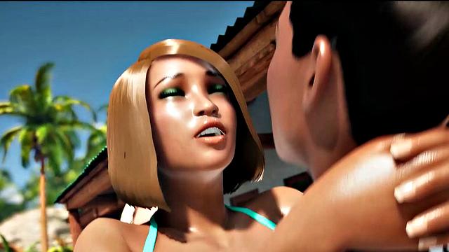 Futa3dX - Hot Babe Gets Fucked By 2 Big Dicked Futa Hotties