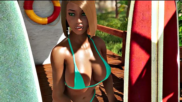 Futa3dX - Hot Babe Gets Fucked By 2 Big Dicked Futa Hotties