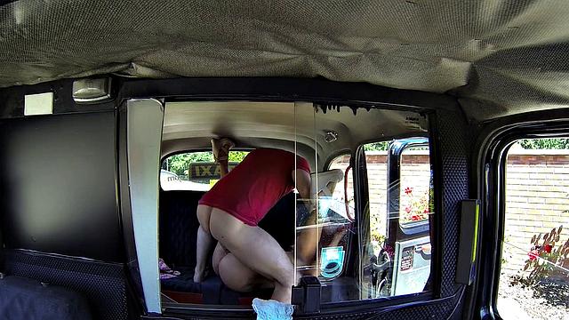 Taxi Driver Picks Up Athletic Redhead