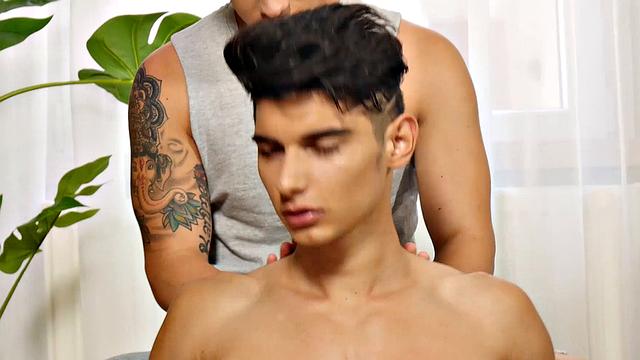 Jared Shaw and Bastian Karim go wild with deep kisses and hard pounding