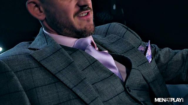 rugged mafiosi studs in sharp suits trade deep kisses and hard fucks in a high-stakes office encounter
