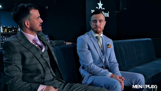 rugged mafiosi studs in sharp suits trade deep kisses and hard fucks in a high-stakes office encounter