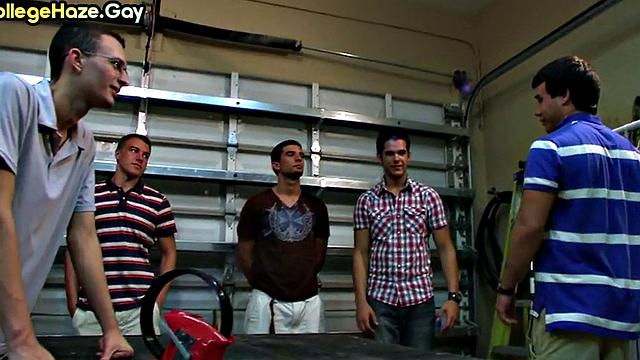 Skinny college boy fucked 4 fraternity in front voyeurs