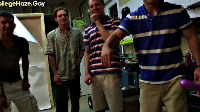 Skinny college boy fucked 4 fraternity in front voyeurs