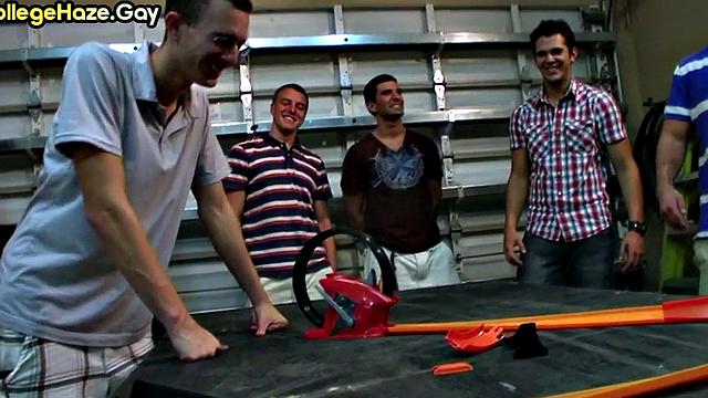 Skinny college boy fucked 4 fraternity in front voyeurs