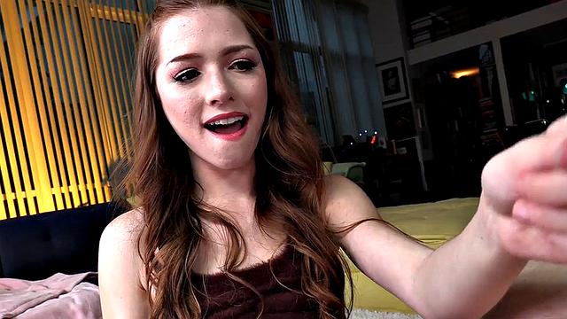 Tiny babe loving wanking in POV while dirty talking