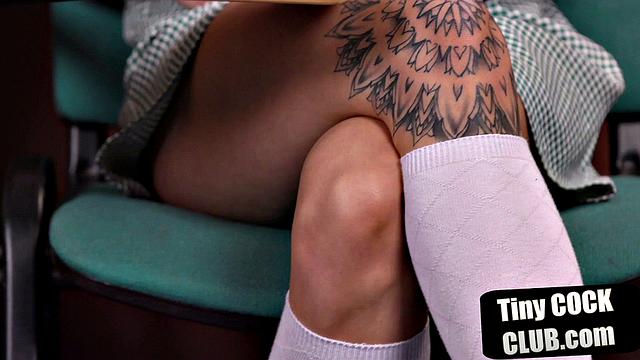 British dude with tattoos and high heels fails to satisfy his woman's desires