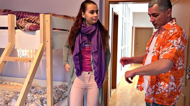 Watch Miss Torpedo's tight pussy get pounded in doggystyle with panties on!