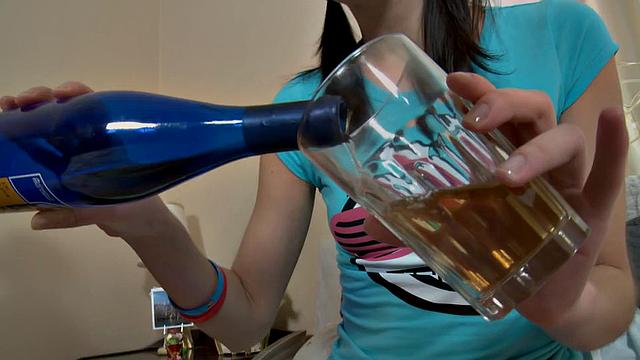 Girl blows and enjoys real anal fucking