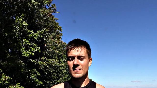 Real pulled dude sucks cock and gets assfucked outdoor