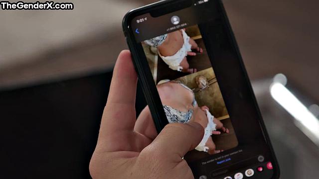 Lucky stud butt-fucking cute trans babe