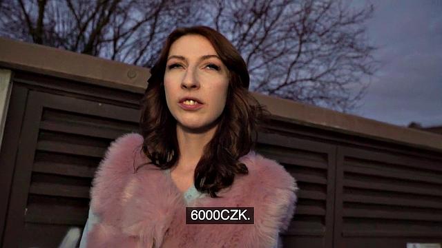 Amateur Czech babe fucked in bathroom for cash after casting