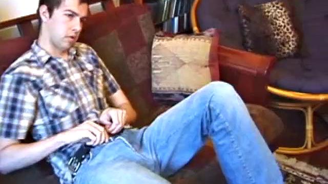 This shy and quiet guy has a pleasant surprise in his pants. Luis takes his time stripping naked to reveal a nice looking cock.