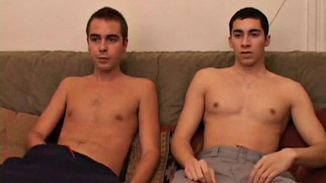 Levi decides to invite his friend over for a little boy-on-boy action. The guys strip down and watch some porn while beating off. They mostly work on their own dicks, although Levi's mouth is drawn to his friend's meat for a short while.