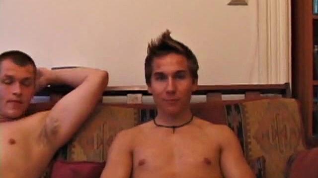 Brock LaBelli hooks up with Jason Foxx, and their clothes quickly strip off as they watch a porn video. Once Brock gets an eye full of Jason's cock, he can't wait to get his lips around it.