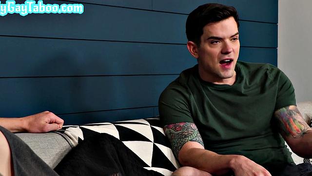 Facial stepbrothers enjoy bareback anal sex at home