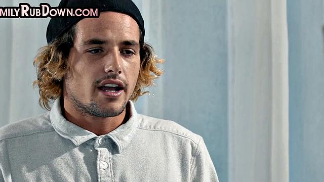 WAM Stepmom deepthroating Stepson's cock before riding