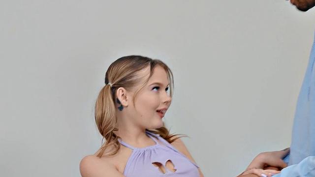 Big-titted MILF sharing cock in 3some with cute babe